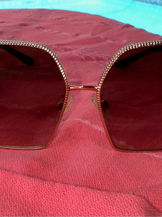 Dolce & Gabbana Gold Frame Sunglasses with Gradient Brown Lenses main image 5